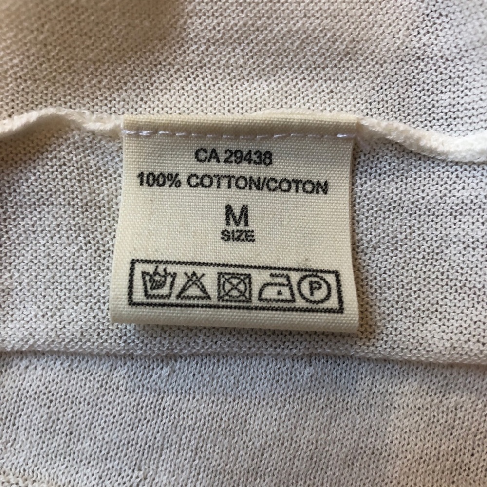Mansted Cardigan M Ivory Cotton Button Front Lagenlook Cottagecore Danish Knit - Picture 15 of 16